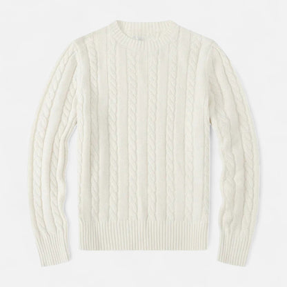 VogeLuxe | Men’s Cable Knit Crew Neck Sweater