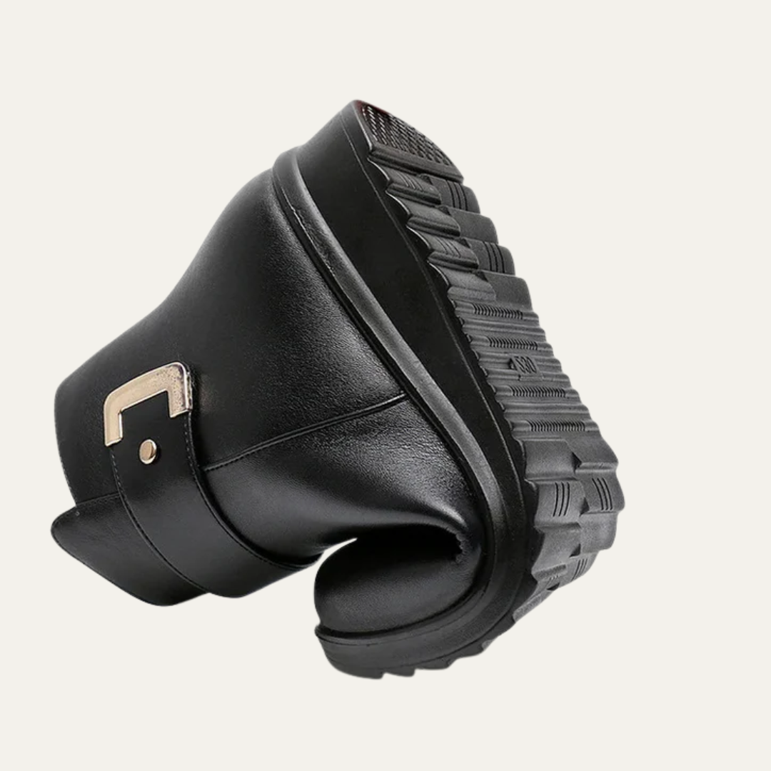 VogeLuxe | Women’s Sleek Leather Style Ankle Boots