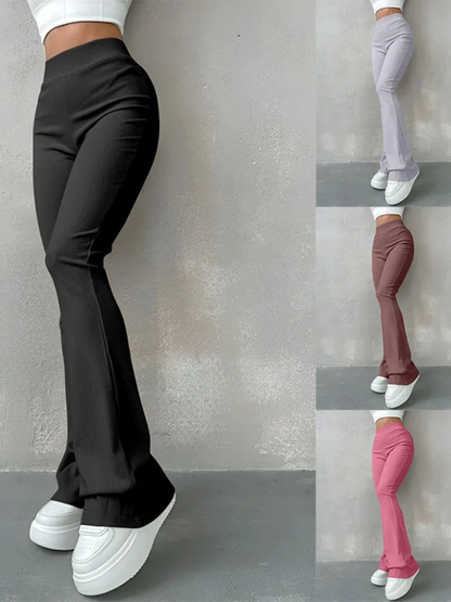 Classic High Waist Comfortable Flare Pants - VogeLuxe
