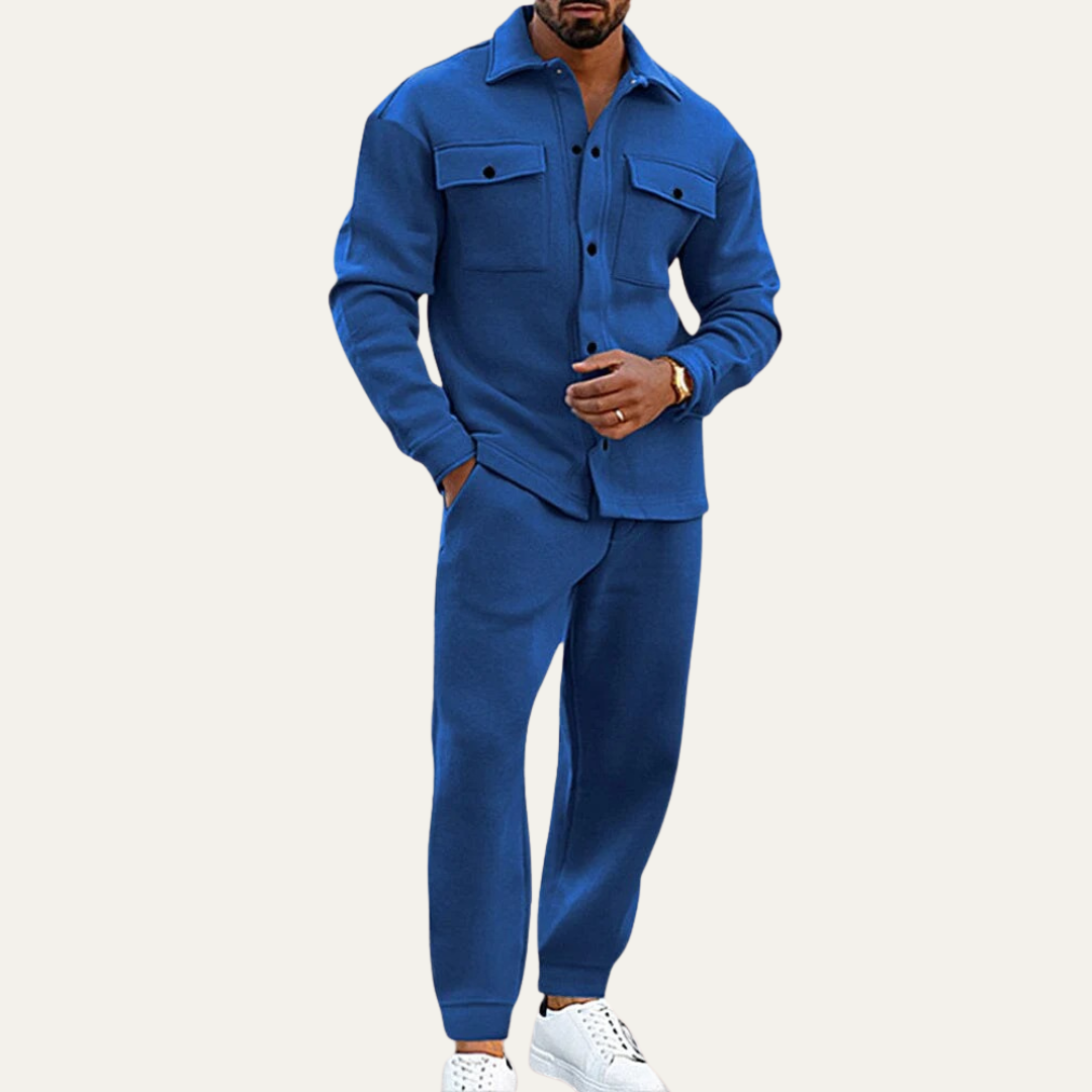 VogeLuxe | Men’s Utility Button Down Shirt and Trouser Set