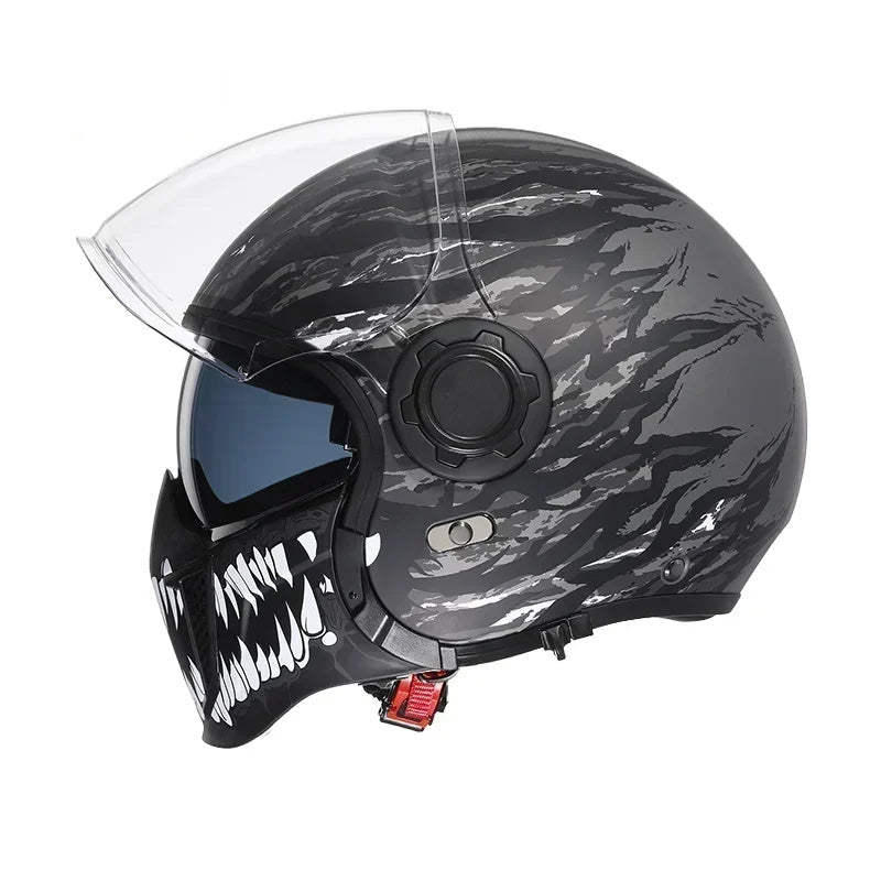 Safe Dual Visor Full Face Motorcycle Helmet
