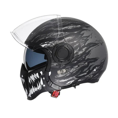 Safe Dual Visor Full Face Motorcycle Helmet