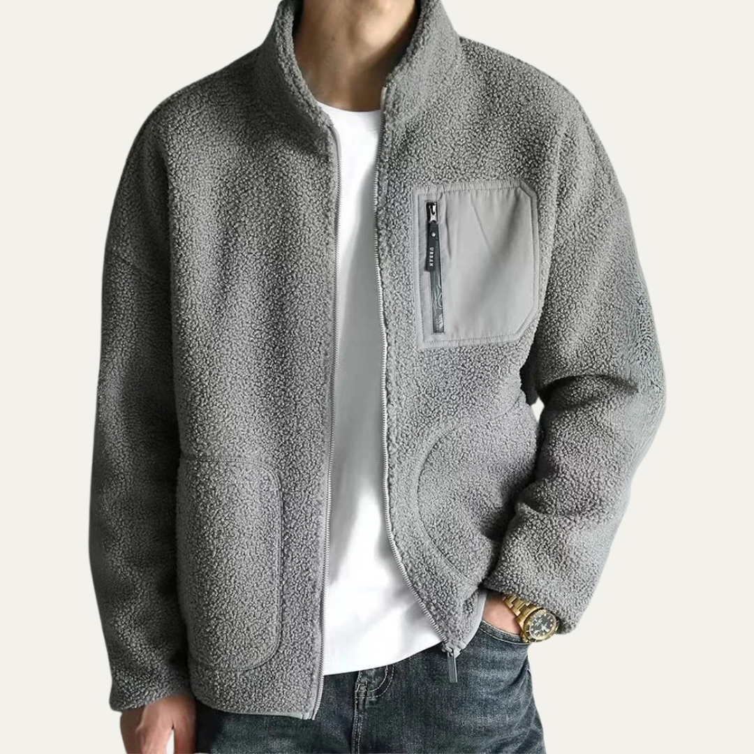 VogeLuxe | Men’s Warm Cozy Full Zip Fleece Jacket