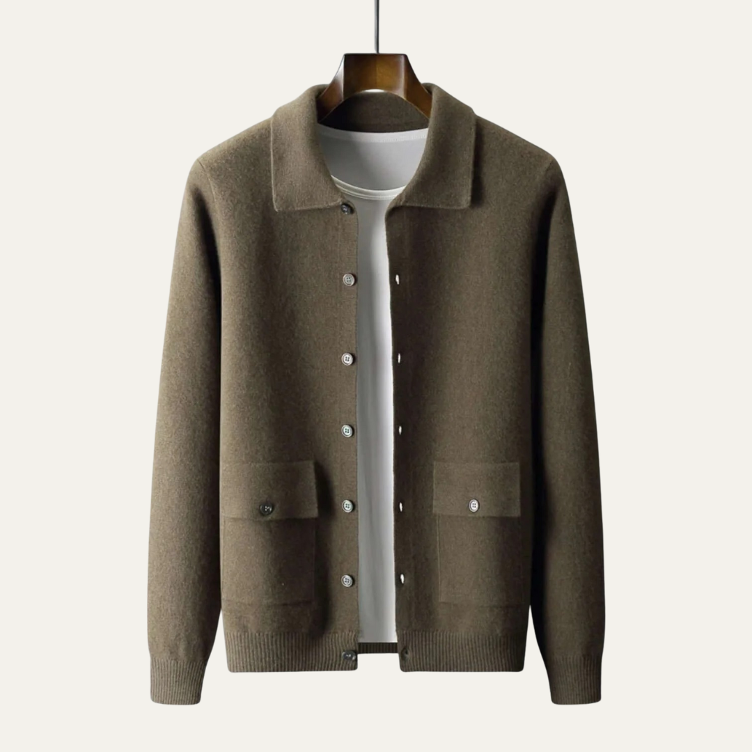 VogeLuxe | Men’s Button Front Knit Cardigan Jacket