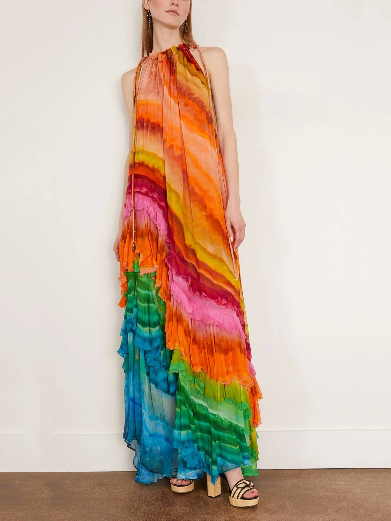 Bright Floral Long Maxi Dress - VogeLuxe
