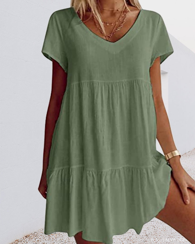 Lightweight Short Sleeve Women's Summer Dress