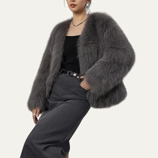 VogeLuxe | Women’s Cropped Fur Jacket