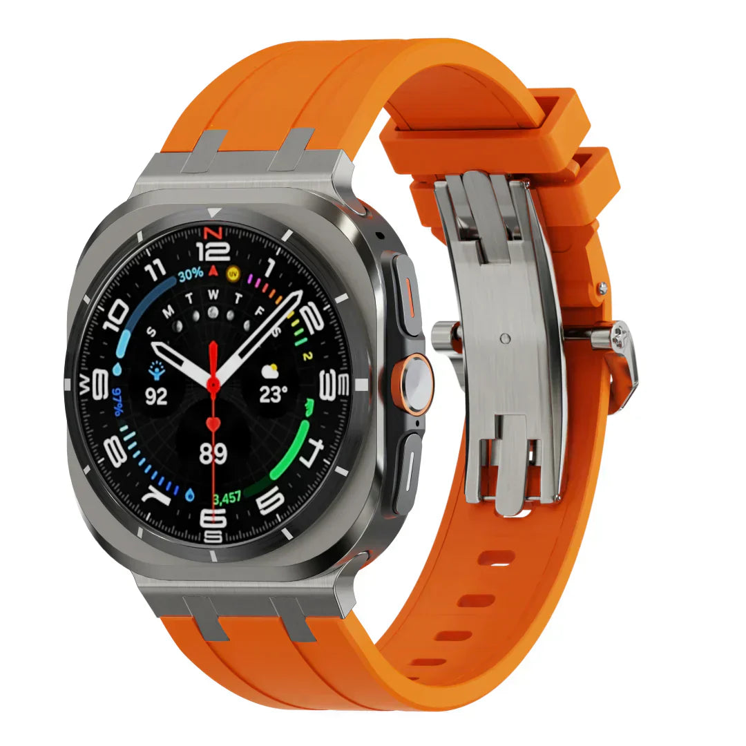 Stylish Butterfly Buckle Silicone Strap For Samsung Watch