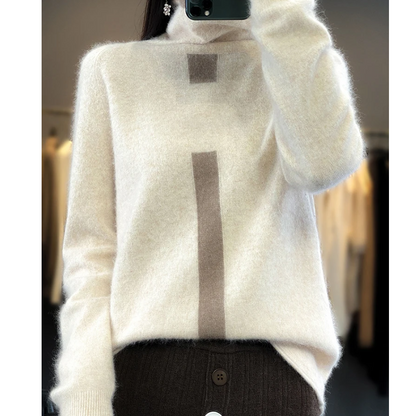 Warm Winter Crew Neck Knit Sweater for Women - VogeLuxe