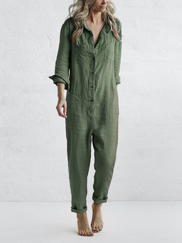 Elegant Summer Linen Jumpsuit for Women
