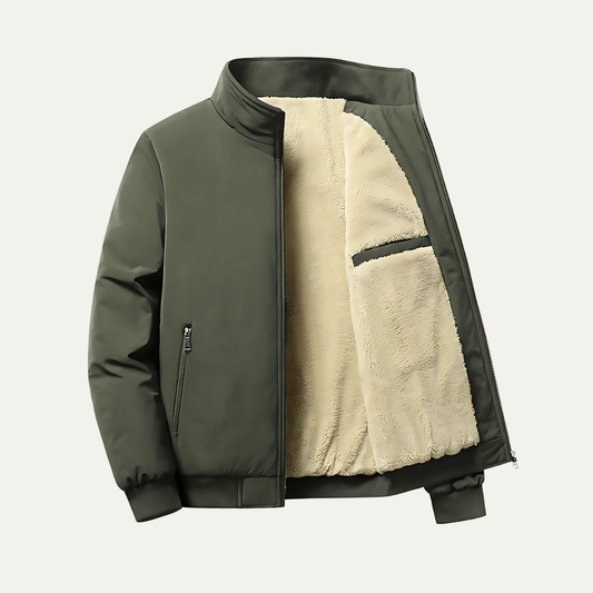 VogeLuxe | Men’s Warm Faux Fur Lined Flight Jacket