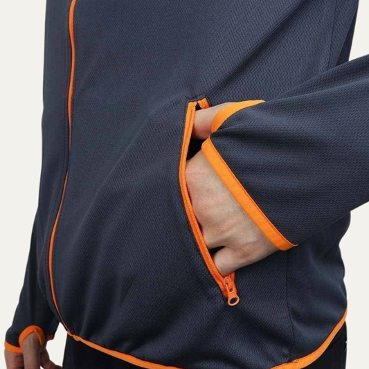 VogeLuxe | Men’s Stretch Trimmed Full Zip Hooded Athletic Jacket