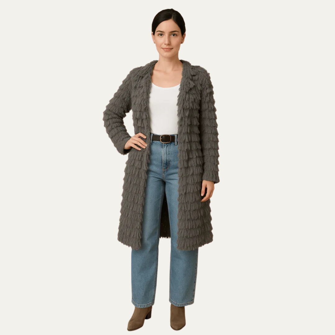VogeLuxe | Women’s Textured Cardigan Coat