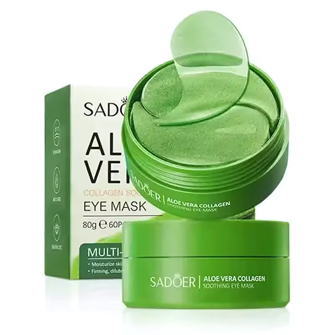 Natural Aloe Vera Eye Masks - 60 Pack Refreshing Skincare - VogeLuxe