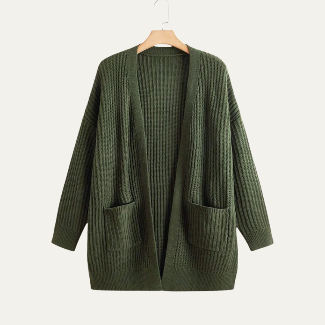 VogeLuxe | Women’s Longline Ribbed Cardigan