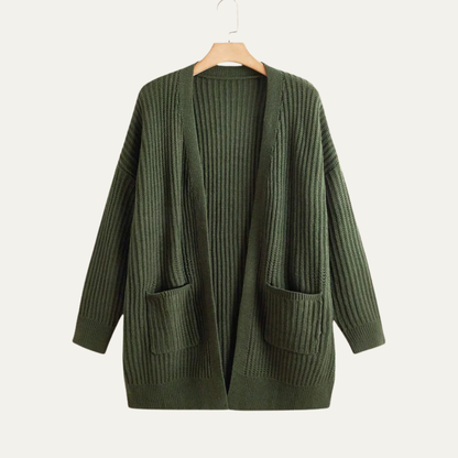 VogeLuxe | Women’s Longline Ribbed Cardigan