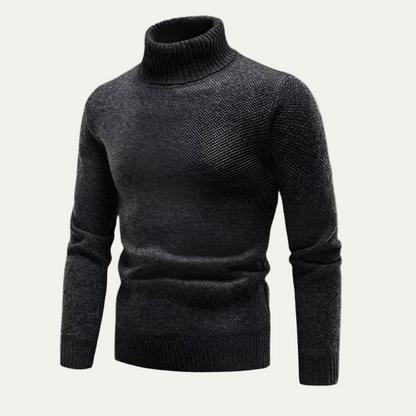 VogeLuxe | Men’s Textured Knit Turtleneck Sweater