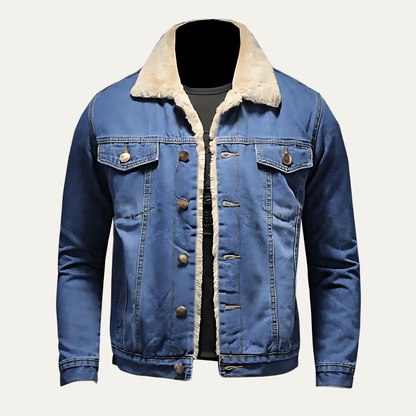 VogeLuxe | Men’s Wide Wale Corduroy Faux Fur Collar Bomber Jacket