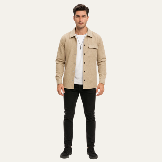 VogeLuxe | Men’s Textured Quilted Shacket