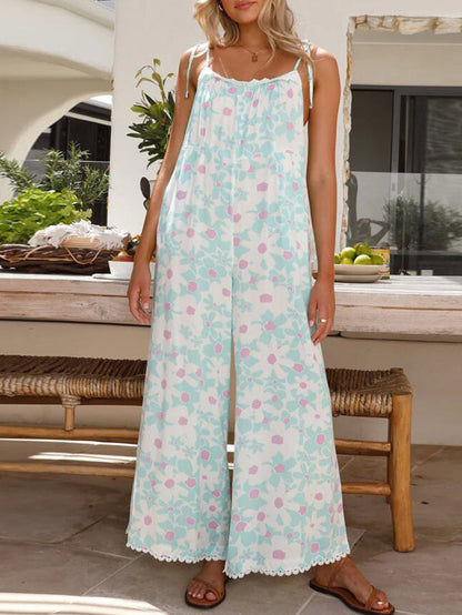 Loose Fit Floral Womens Summer Jumpsuit - VogeLuxe
