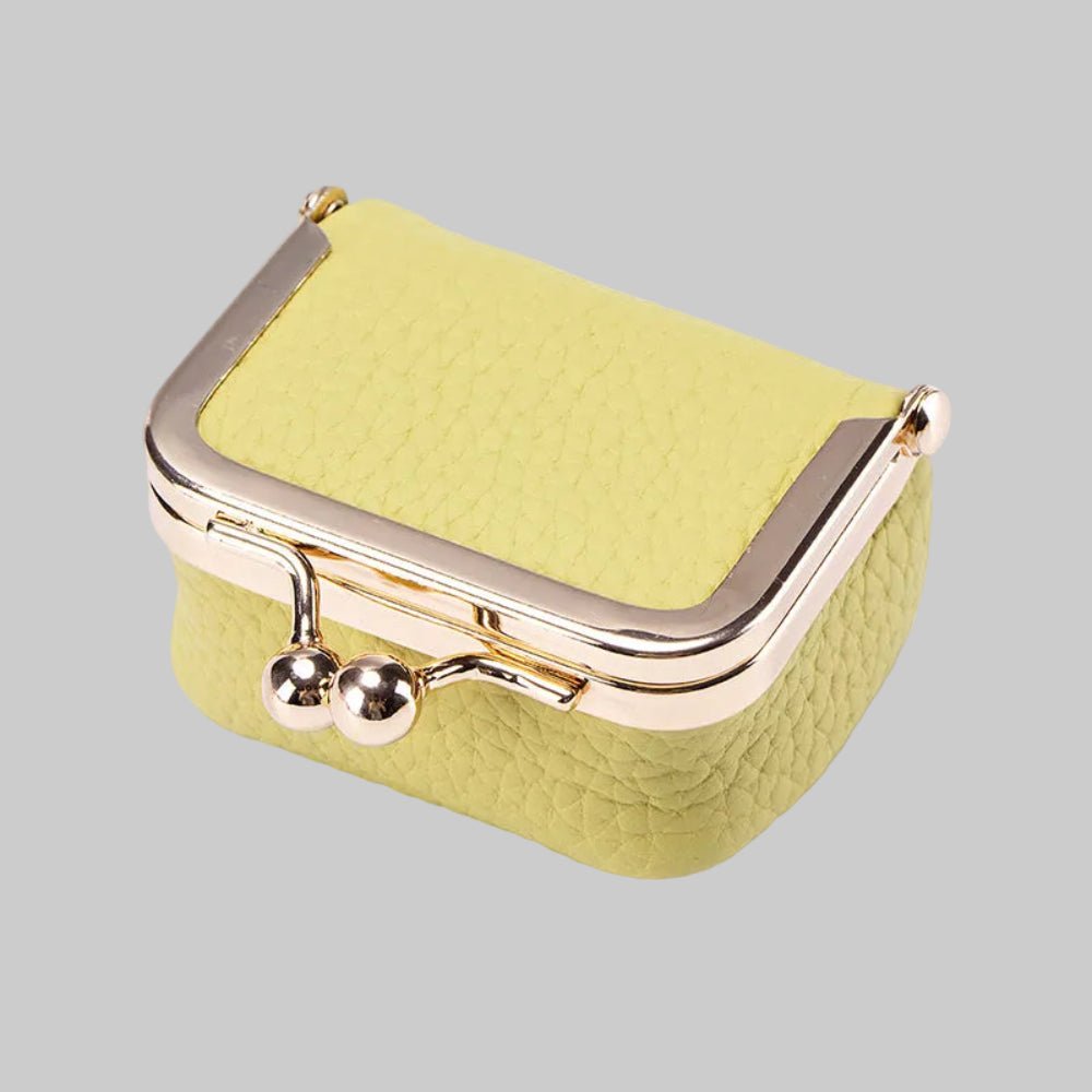 Compact Luxury Leather Jewelry Case with Lock