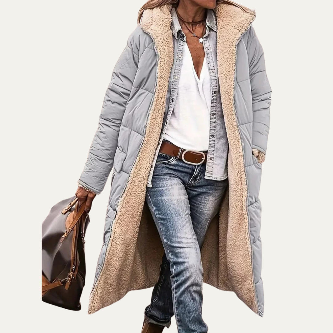 VogeLuxe | Women’s Reversible Hooded Longline Winter Coat
