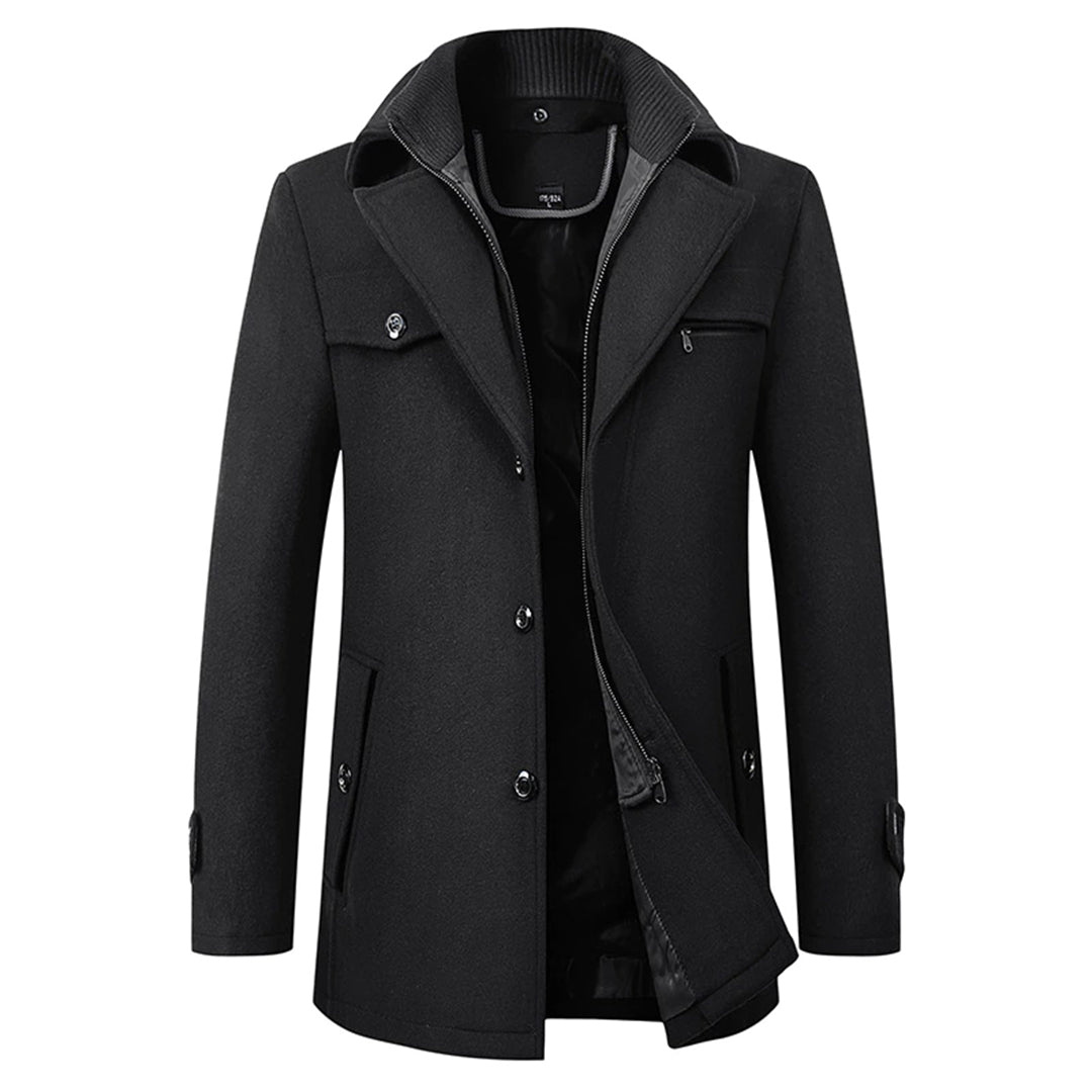 Uomo Cappotto Invernale Slim Fit Collo Alto Stiloso - VogeLuxe