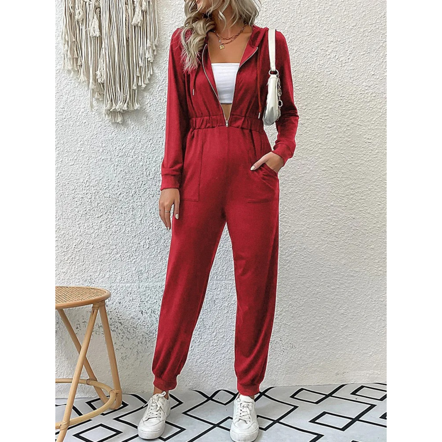 Comfy Vintage Women's Jumpsuit for Daily Wear - VogeLuxe