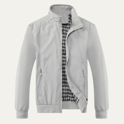 VogeLuxe | Men’s Summer Lightweight Plaid Lined Bomber Jacket