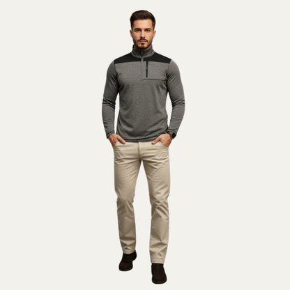 VogeLuxe | Men’s Quarter Zip Technical Pullover With Chest Pocket