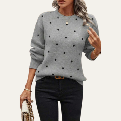VogeLuxe | Women’s Polka Dot Knit Sweater