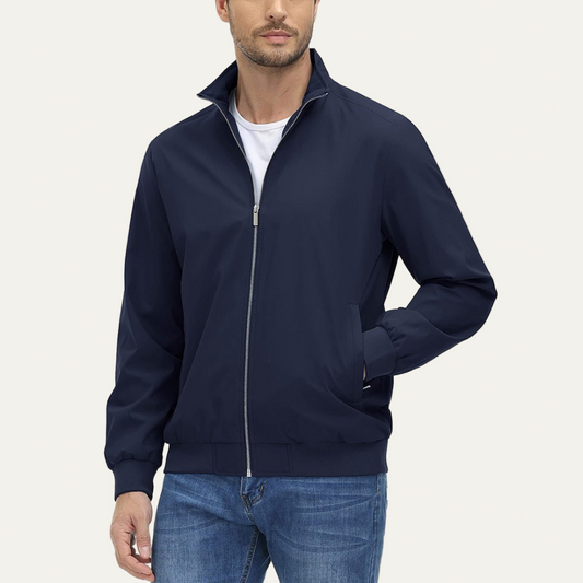 VogeLuxe | Men’s Relaxed Minimalist Harrington Jacket