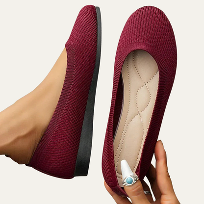VogeLuxe | Women’s Round Toe Knit Ballet Flats