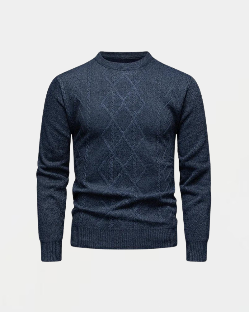 VogeLuxe | Men’s Slim Fit Textured Crewneck Pullover Sweater