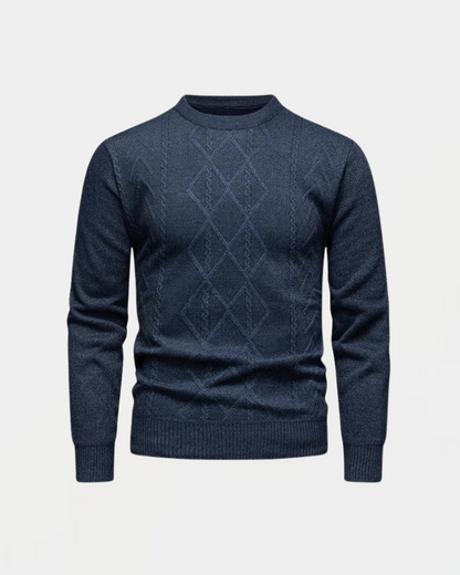 VogeLuxe | Men’s Slim Fit Textured Crewneck Pullover Sweater