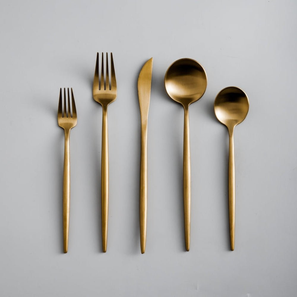 Premium Matte Finish Stainless Steel Cutlery Set - VogeLuxe