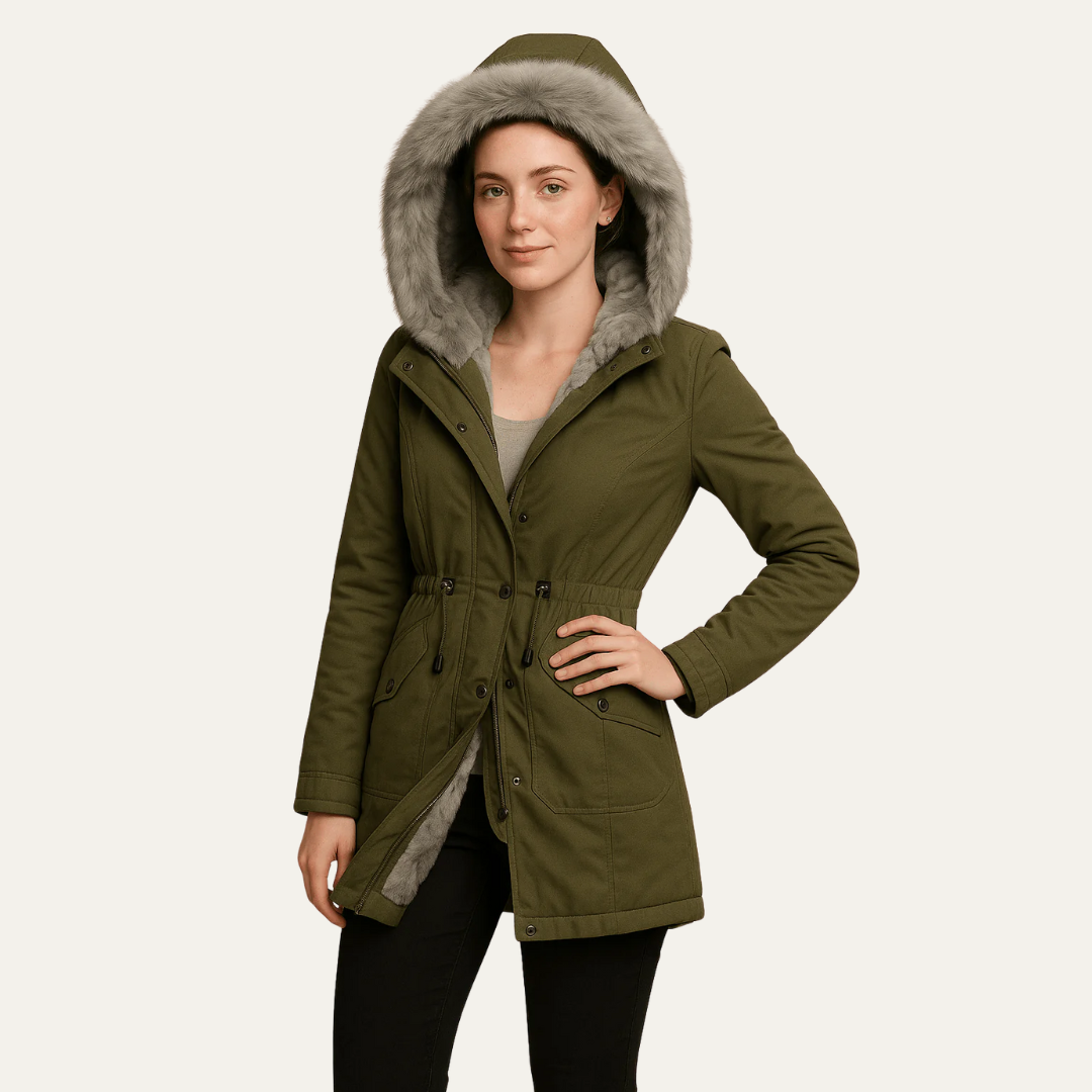 VogeLuxe | Women’s Fitted Faux-Fur Parka