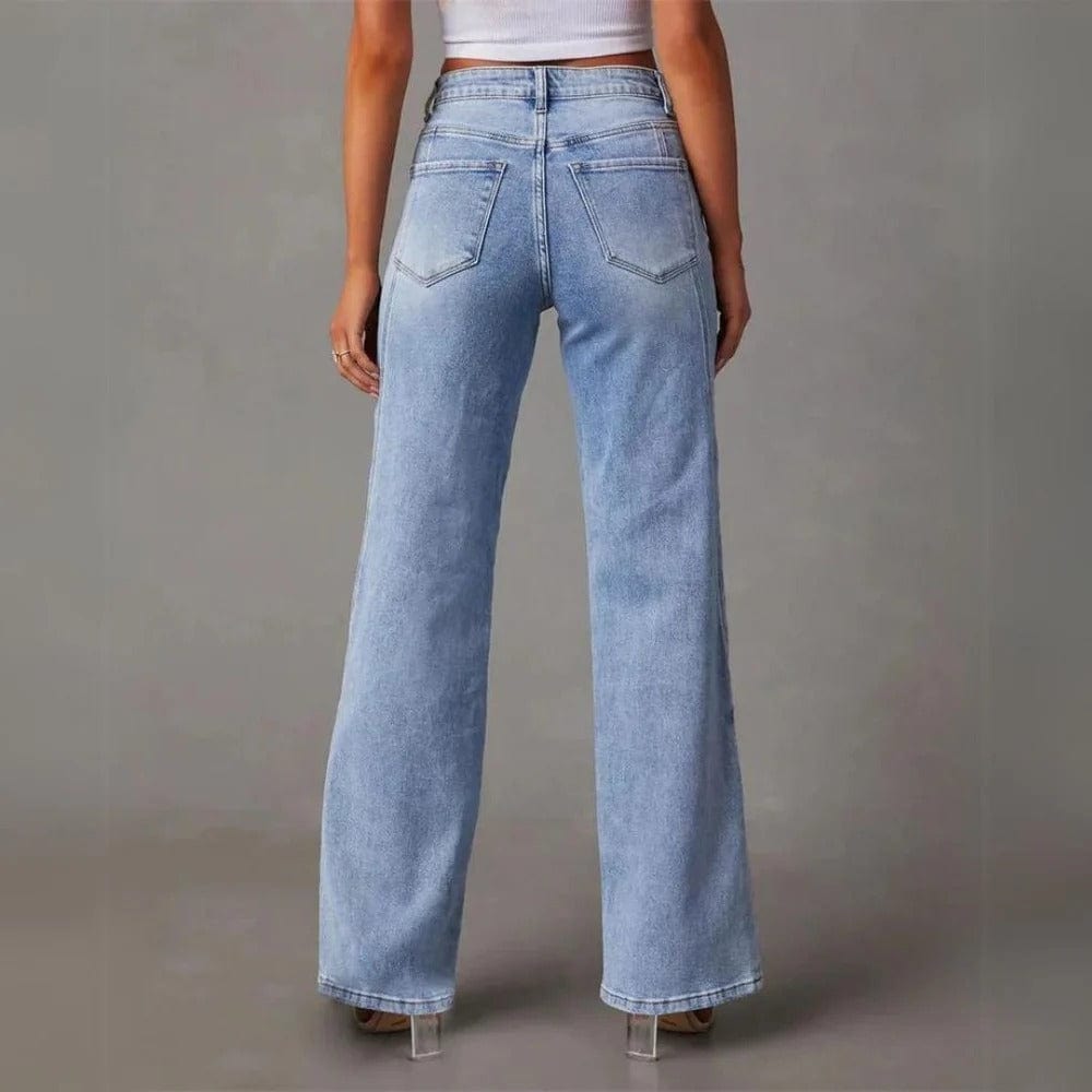 Stylish Flared Denim Jeans for Everyday Wear - VogeLuxe
