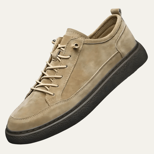 VogeLuxe | Men’s Textured Suede Derby Platform Sneakers