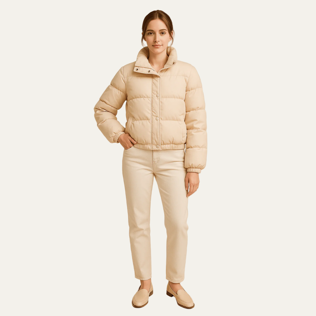 VogeLuxe | Women’s Boxy Cropped Puffer Jacket