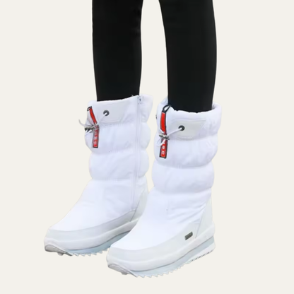 VogeLuxe | Women’s Mid Calf Quilted Snow Boots with Drawstring Shaft
