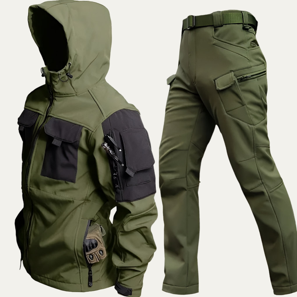 VogeLuxe | Men’s Tactical Hooded Softshell Utility Suit