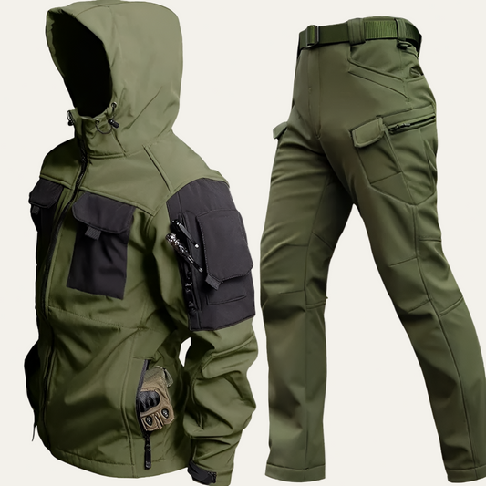 VogeLuxe | Men’s Tactical Hooded Softshell Utility Suit