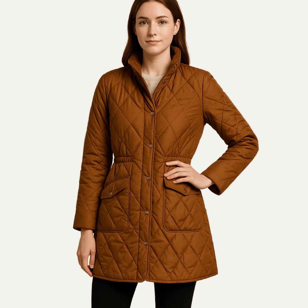 VogeLuxe | Women’s Diamond Quilted Jacket with Buttons