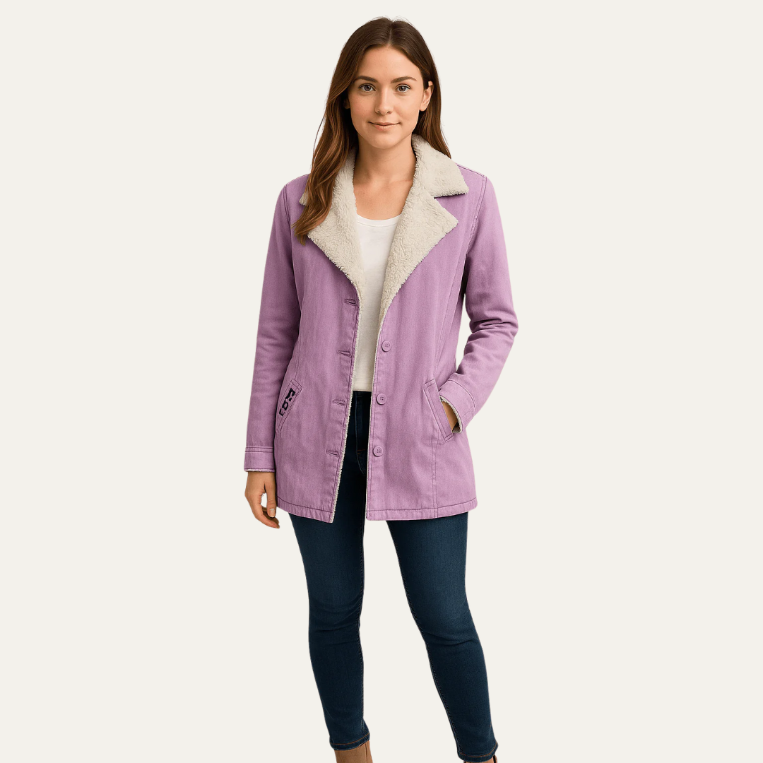 VogeLuxe | Women’s Sherpa Collar Single-Breasted Jacket