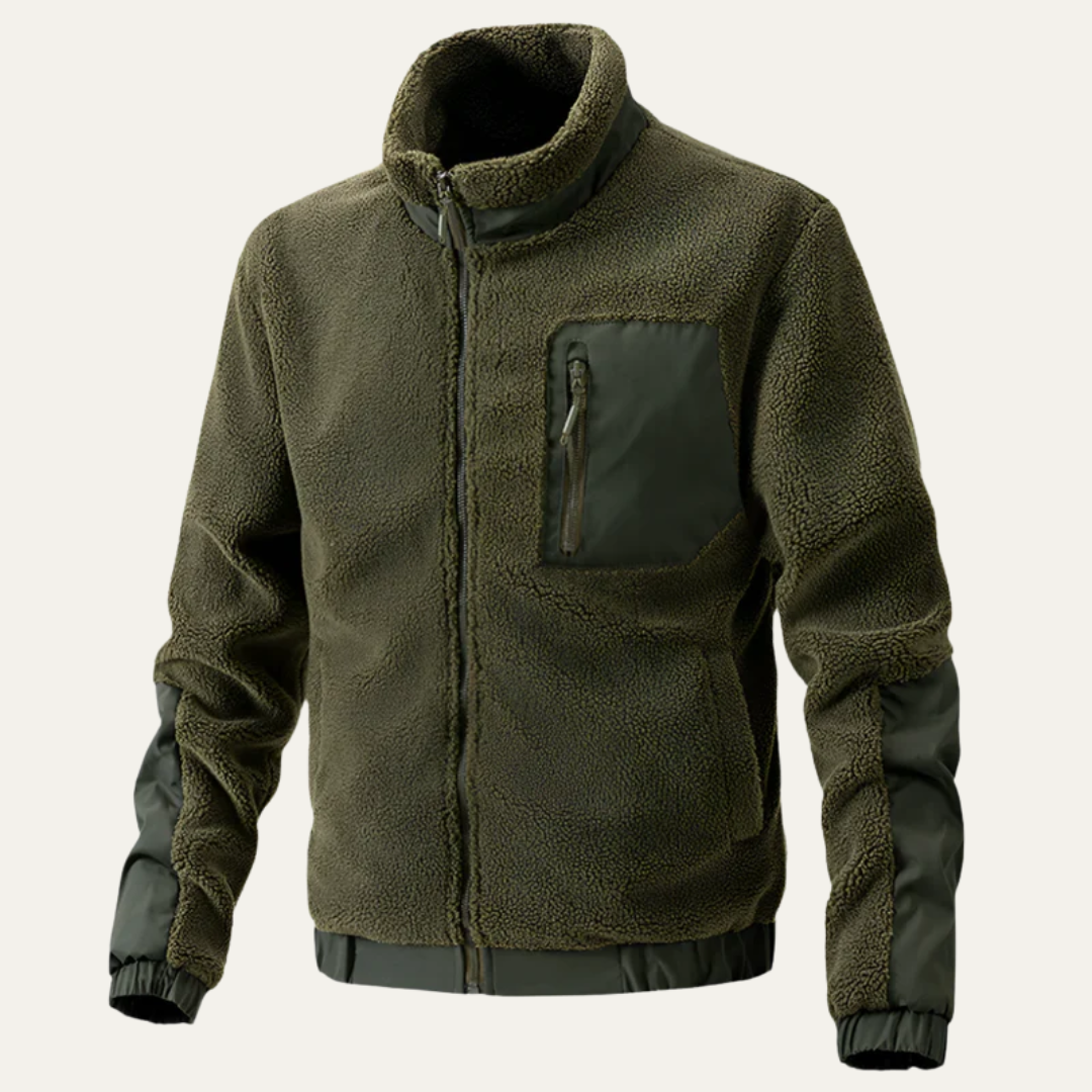VogeLuxe | Men’s Textured Sherpa Fleece Jacket