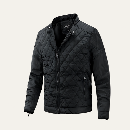 VogeLuxe | Men’s Warm Stand Collar Cotton Padded Bomber Jacket