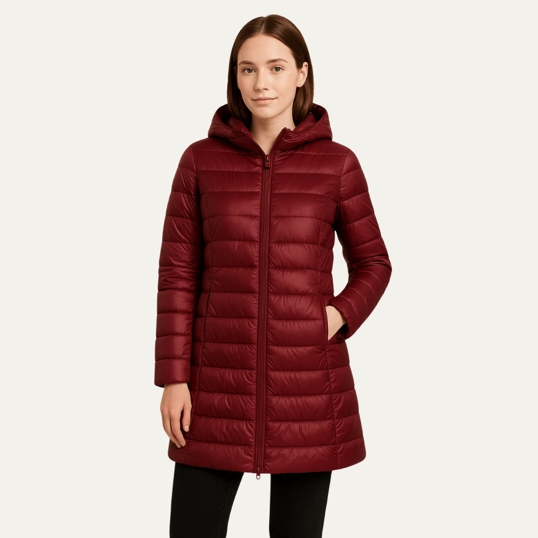 VogeLuxe | Women’s Shiny Quilted Puffer Coat