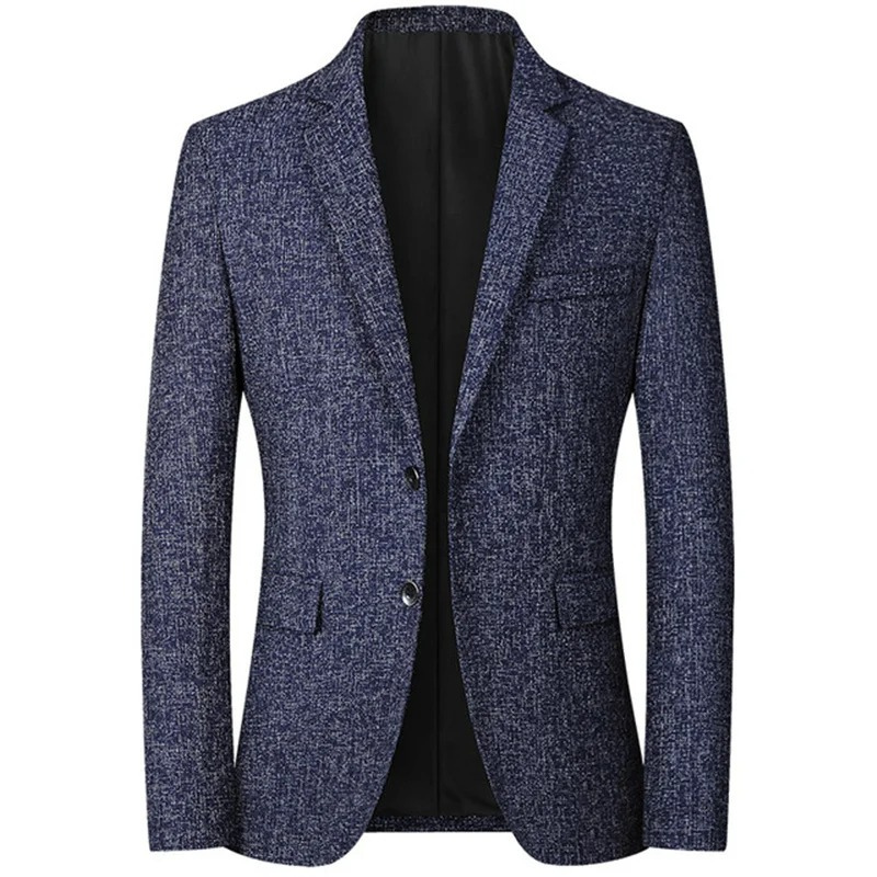 Slim Fit Mens Blazer Jacket Two Button Style - VogeLuxe