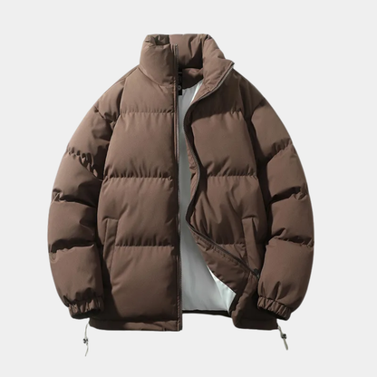 VogeLuxe | Men’s Wool Look Bomber Jacket with Contrast Collar